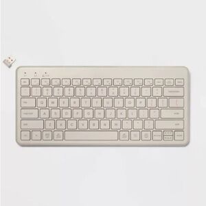 HeyDay Compact Wireless Keyboard Bluetooth 5.1 W/ Wireless USB Receiver